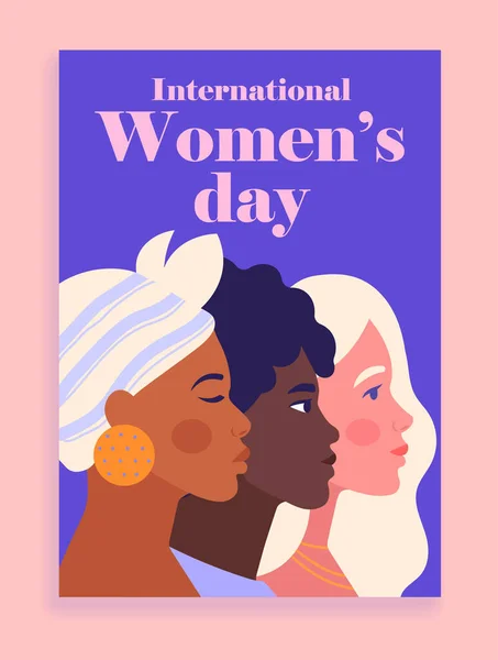 International Women Day concept — Stock Vector