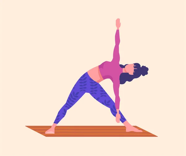 Yoga of stretching concept — Stockvector