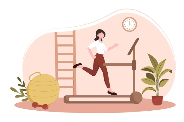 Fitness à la maison — Image vectorielle