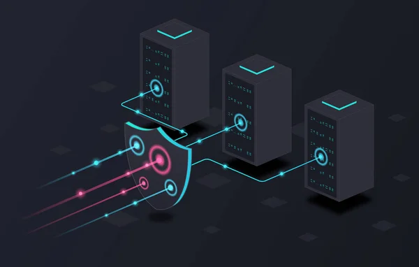 Seguridad de la red de protección — Vector de stock