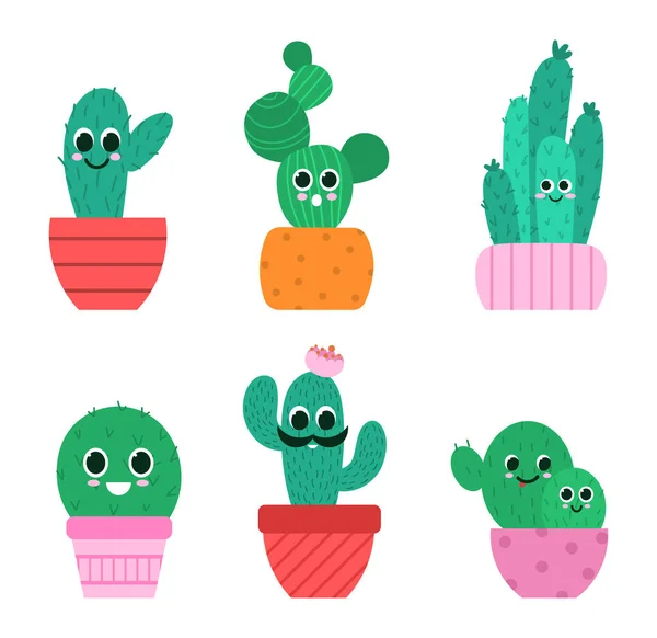 Ensemble de cactus — Image vectorielle