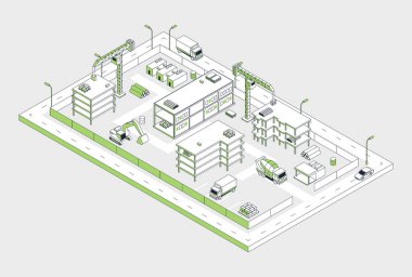 Yapı kumaşı izometrik