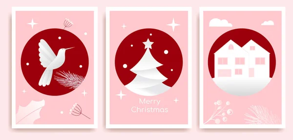 Merry christmas set — Stock Vector