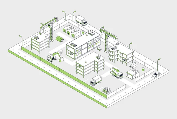 Yapı kumaşı izometrik