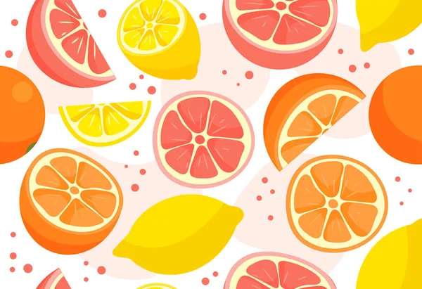 柑橘類のシームレスなパターン ロイヤリティフリーのストックイラスト