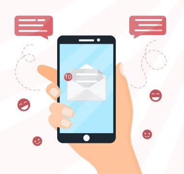 Akıllı telefonlu el.