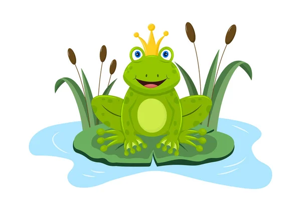 皇冠的青蛙 — 图库矢量图片