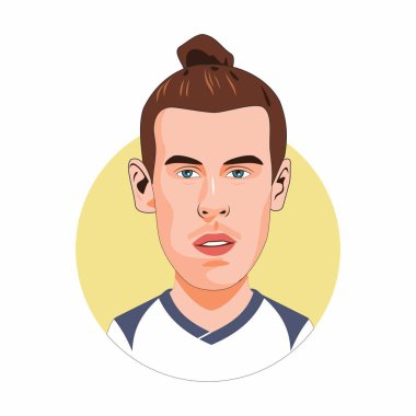Gareth bale çizimi, Vektör resmi