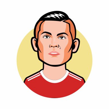 Ronaldo profesyonel bir futbolcu. Vektör resmi