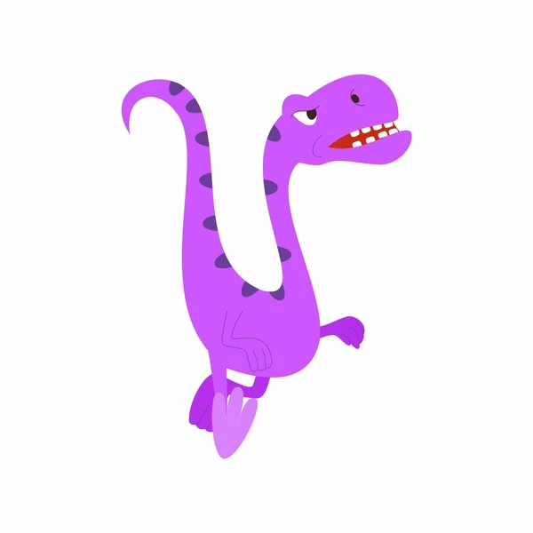 Lindos Dinosaurios Sobre Fondo Blanco Imagen Vectorial — Vector de stock