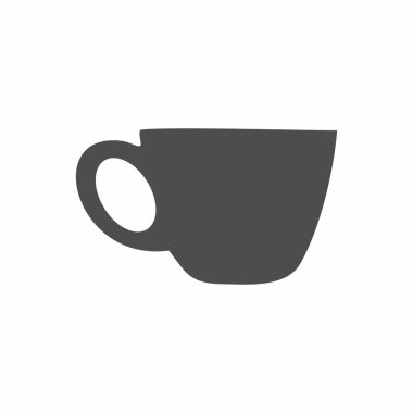 Beyaz arka planda kupa simgesi. Vektör resmi