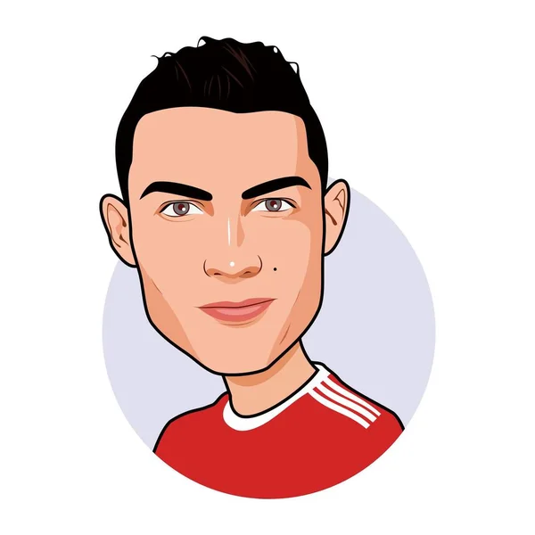 Ronaldo Portekizli profesyonel bir futbolcu. Vektör resmi