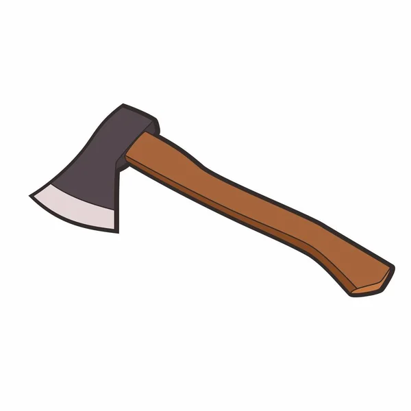 Wooden Axe White Background Vector Image — стоковый вектор