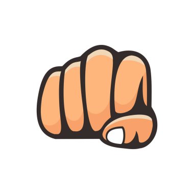 Ön manzara yumruklanıyor. Vektör resmi