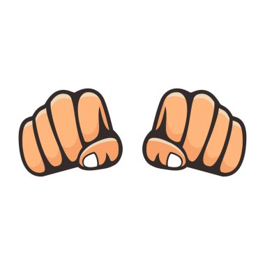 Ön manzara yumruklanıyor. Vektör resmi