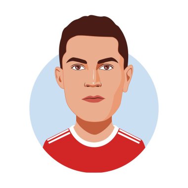 Ronaldo profesyonel bir futbolcu. Vektör resmi
