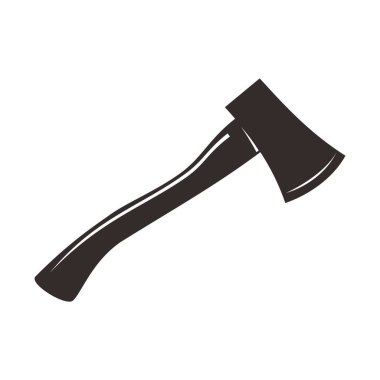 Beyaz arka planda balta silueti. Vektör resmi