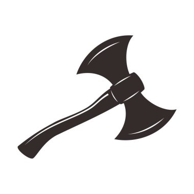 Beyaz arka planda balta silueti. Vektör resmi