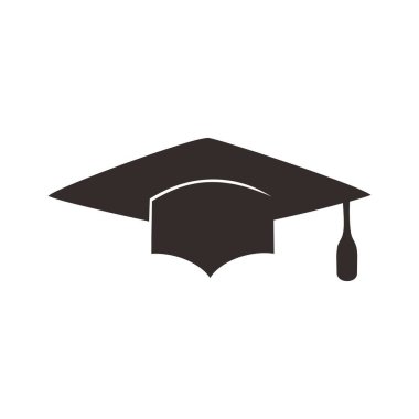 Mezuniyet şapkası ikonu. Vektör resmi