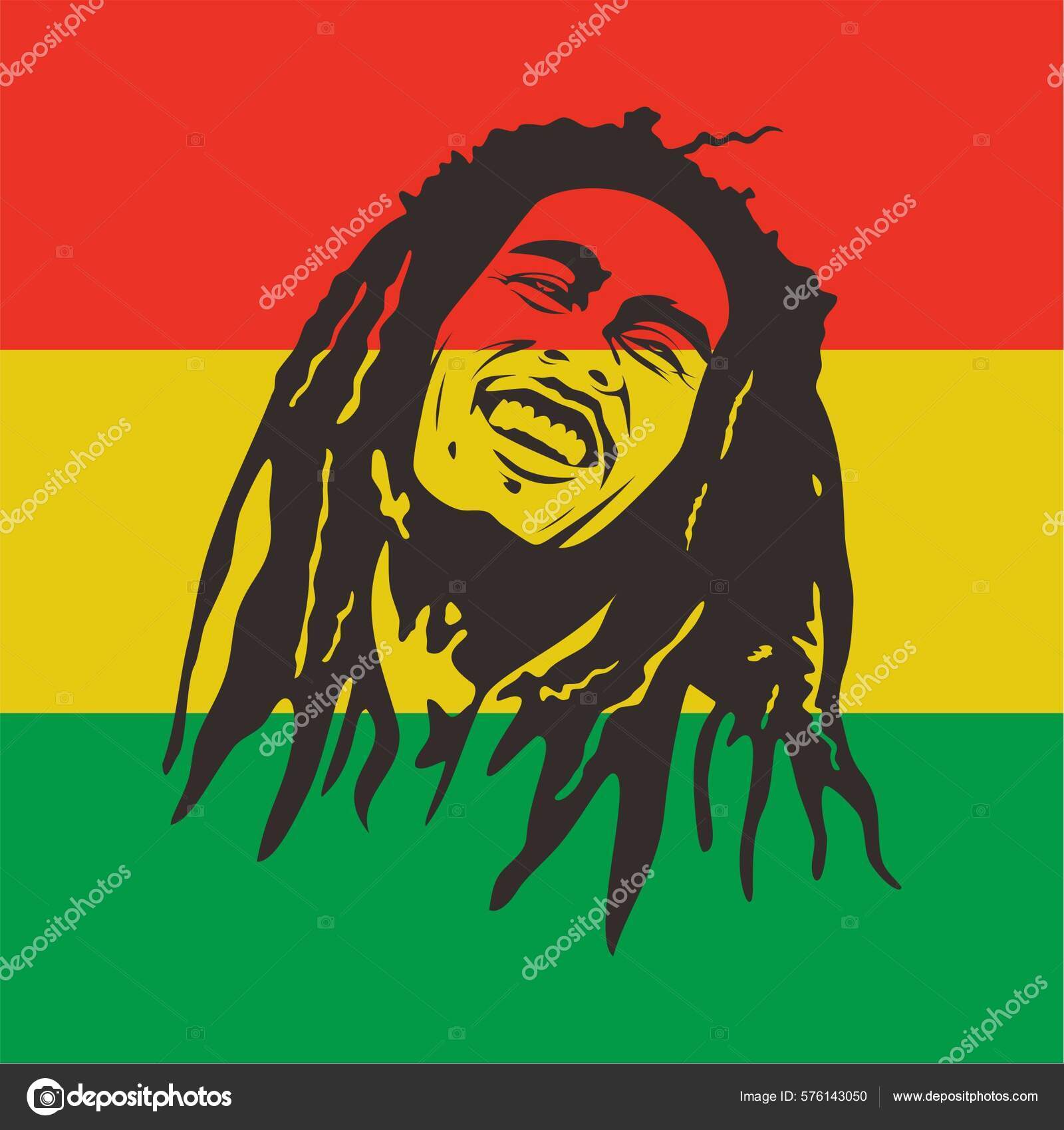 Bob Marley Illustration Vector Image Stock Vector Image by ©kimman