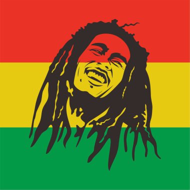 Bob Marley illüstrasyonu. Vektör Resmi