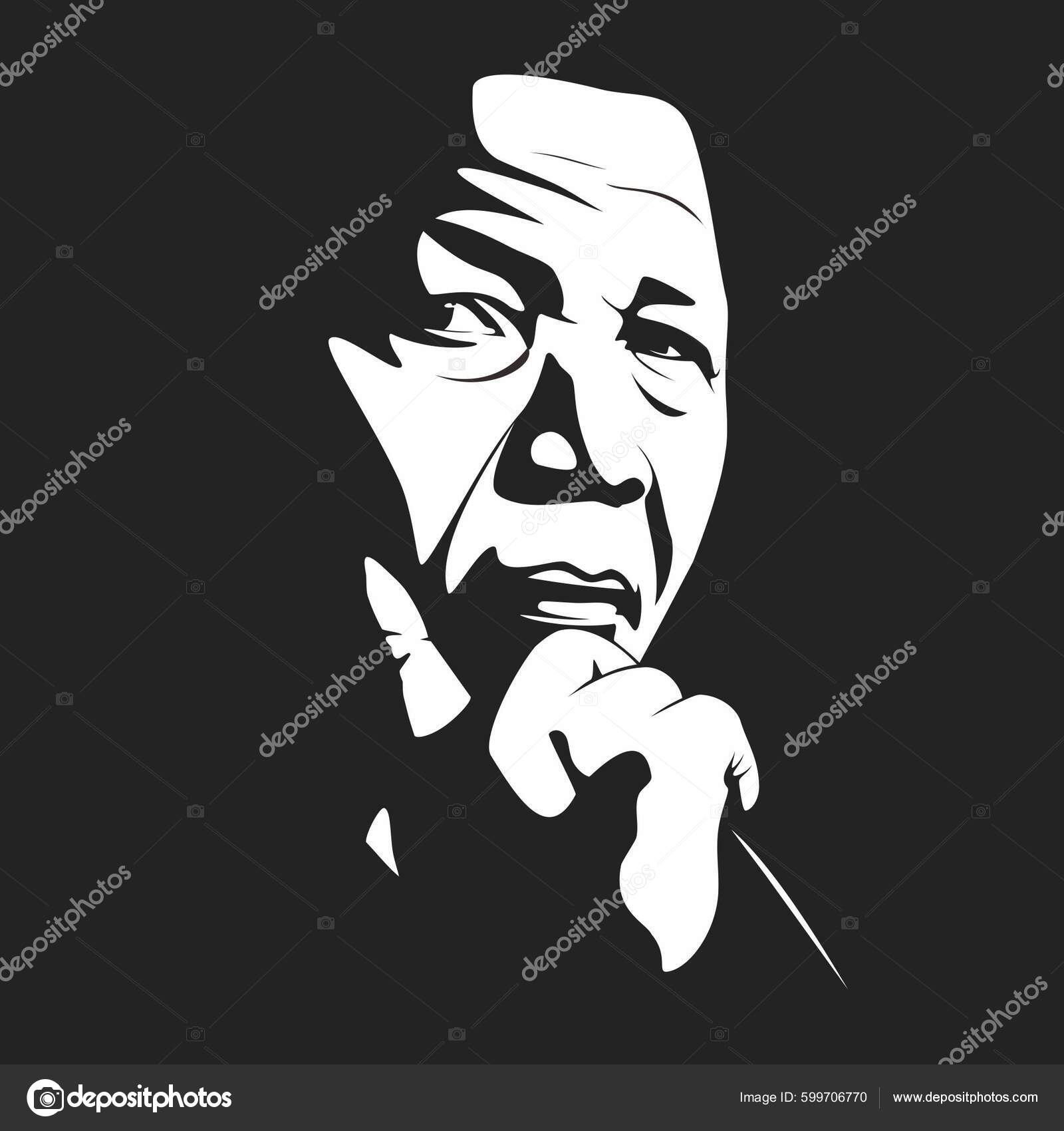 Nelson Mandela Silhouette Illustration Vector Image Stock Illustration nelson-mandela-silhouette-illustration-vector-image-stock-illustration
