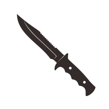 Military combat knife icon. Vector image