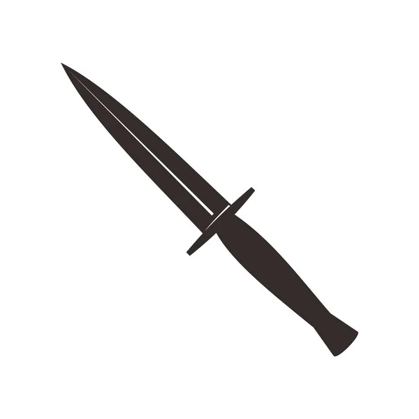Military Combat Knife Icon Vector Image — Stockvektor