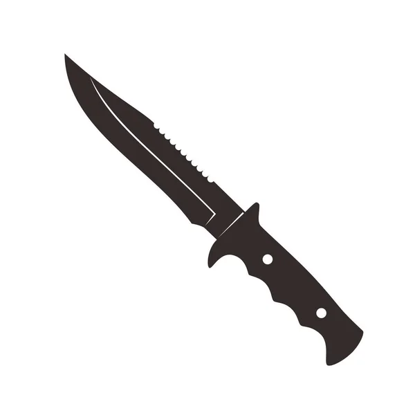 Military Combat Knife Icon Vector Image — Wektor stockowy
