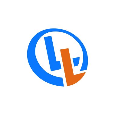 Initials LL letters logo. Vector image
