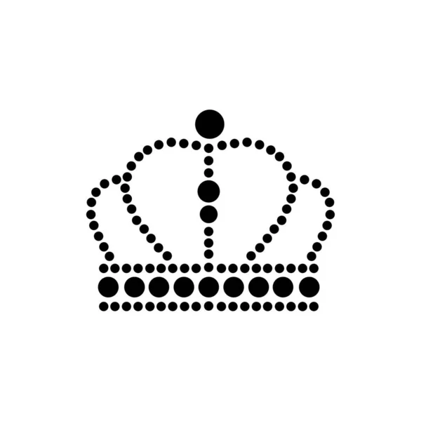 Crown King Doted Vector Image — Wektor stockowy