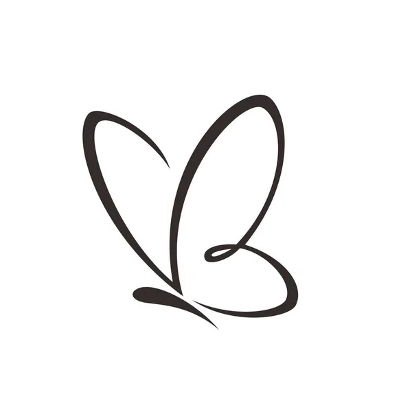 Outline Butterfly Icon Vector Image — Stock Vector