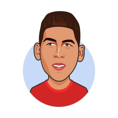 Roberto Firmino is an professional footballer. Vector image