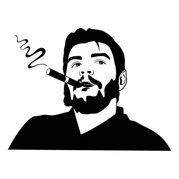 Che Guevara Illustration Vector Image — Vetor de Stock