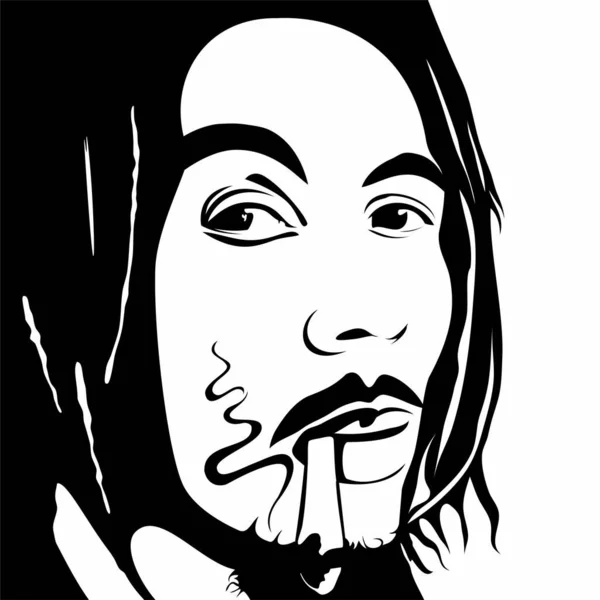 Illustration Bob Marley Image Vectorielle — Image vectorielle