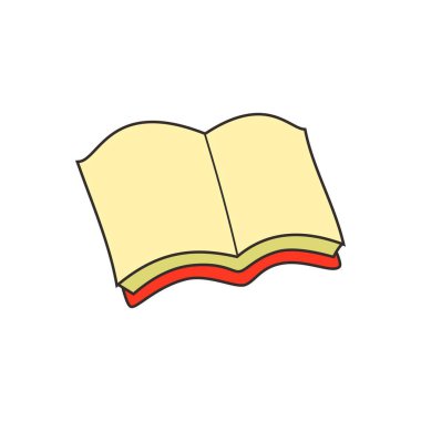 Open book on white background. Vector image