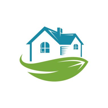 Home nature logo design. Eco Home. vector image