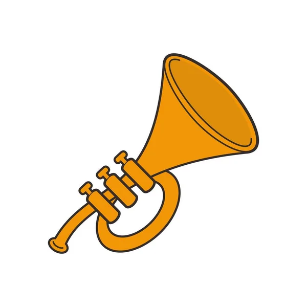 Trumpet Musical Instrument Vector Image — Wektor stockowy