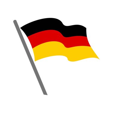 Flag Germany flying waving. Vector image