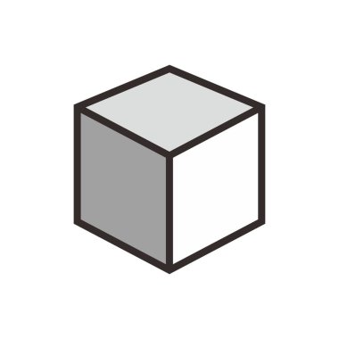 Cube icon on white. vector image