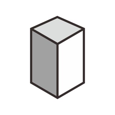 Rectangular shape on white background 