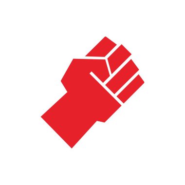 red hand fist logo, business logo, template for web site 