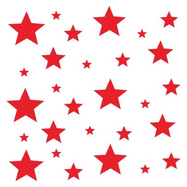 seamless background template with red small stars 