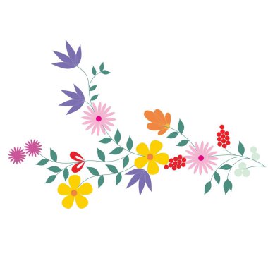 Spring flowers. Floral colorful pattern 