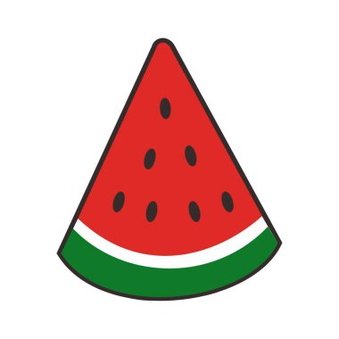 Watermelon slice juicy. Vector image
