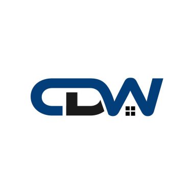 Initial CDW home logo design. Vector image