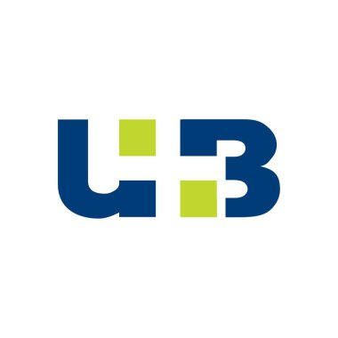 Initial UB health logo. Vector image