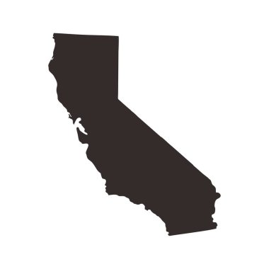 Map of state california usa. Vector image