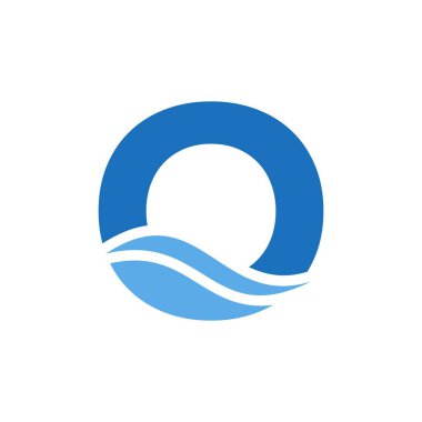 aquatic O, arka planda basit web sayfası simgesi