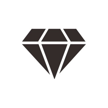 Beyaz arkaplanda siyah elmas resimleme 